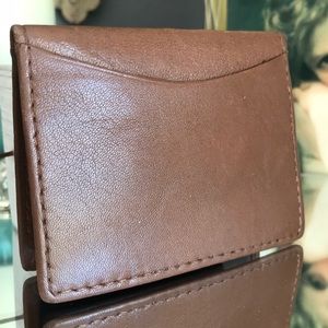 Genuine leather ID credit card holder.